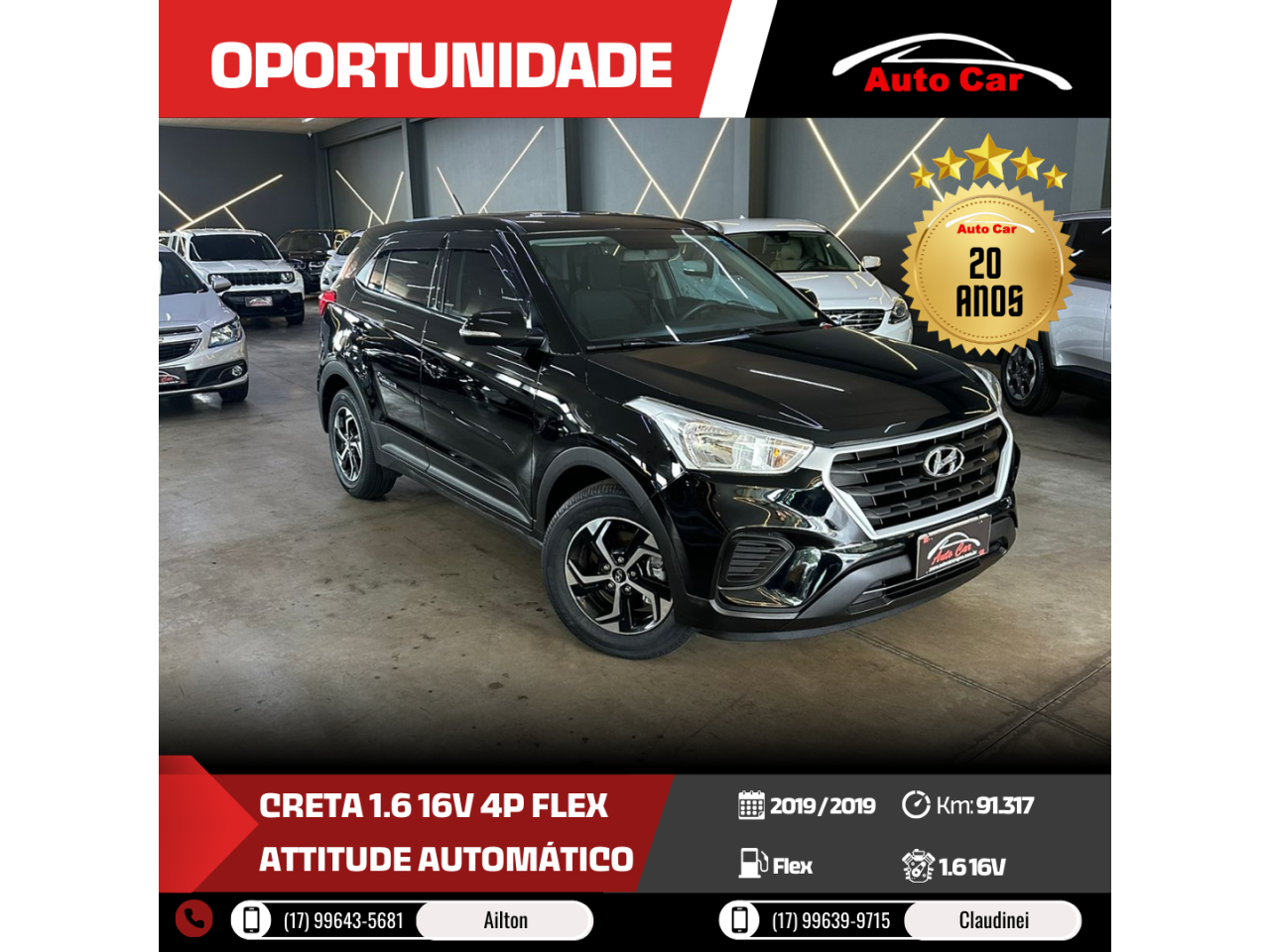 Creta 1.6 16V 4P FLEX ATTITUDE AUTOMÁTICO