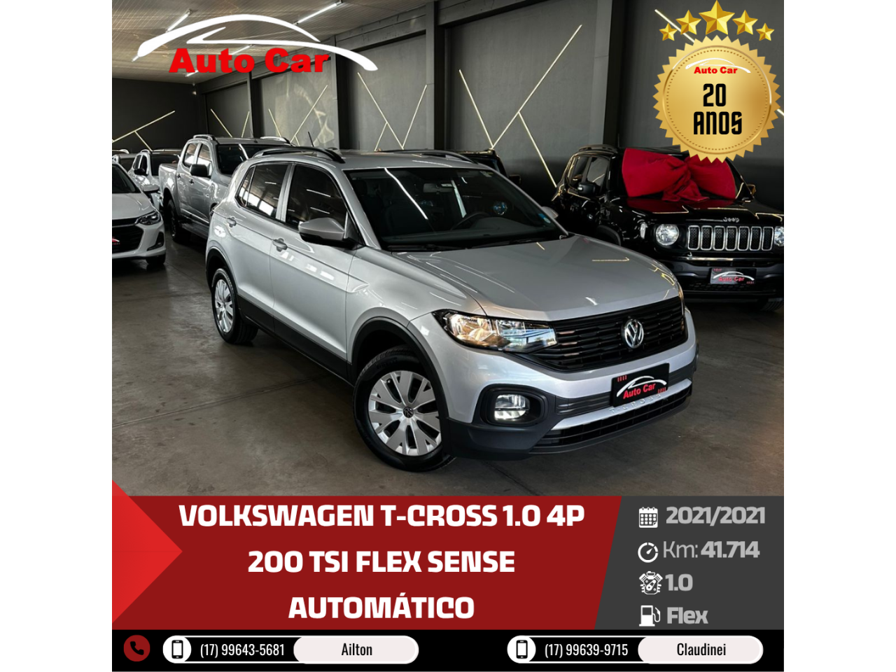 T-Cross 1.0 4P 200 TSI FLEX SENSE AUTOMÁTICO