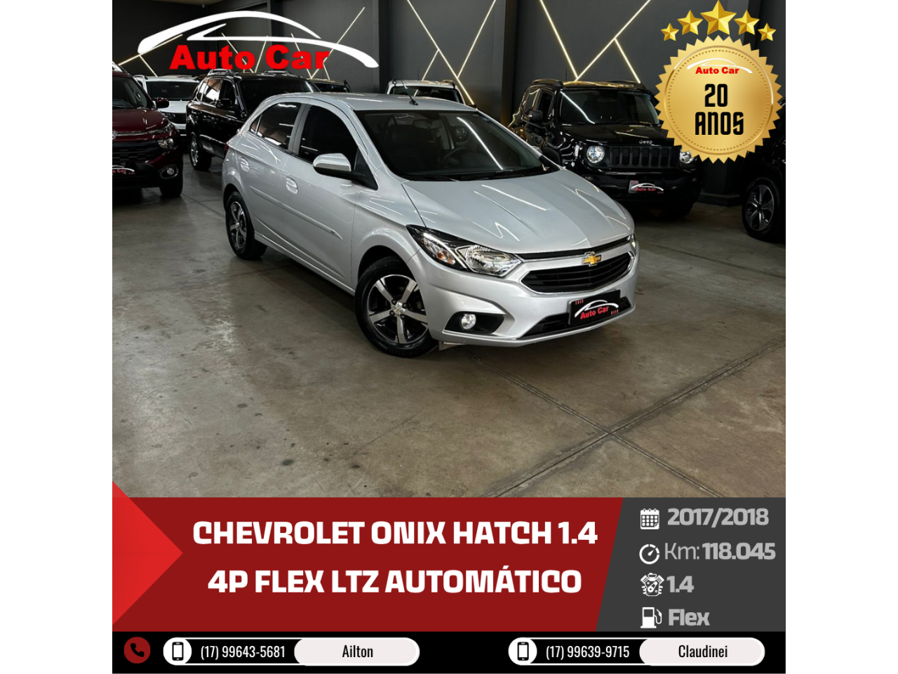 Onix Hatch 1.4 4P FLEX LTZ AUTOMÁTICO