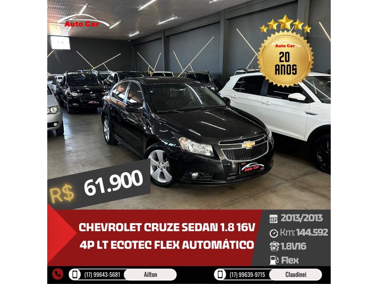 Cruze Sedan 1.8 16V 4P LT ECOTEC FLEX AUTOMÁTICO