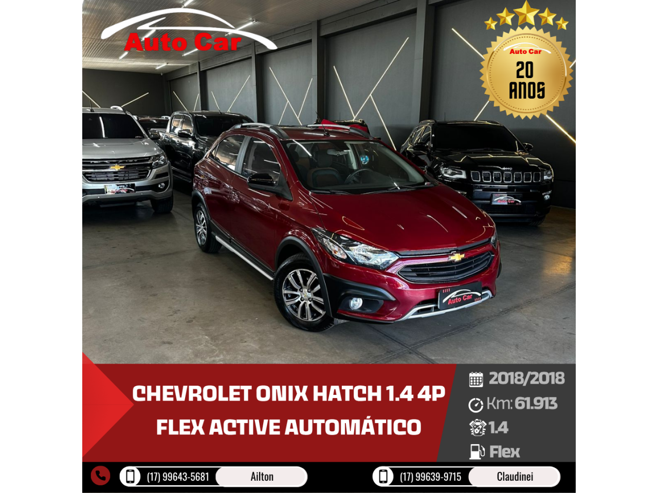 Onix Hatch 1.4 4P FLEX ACTIVE AUTOMÁTICO