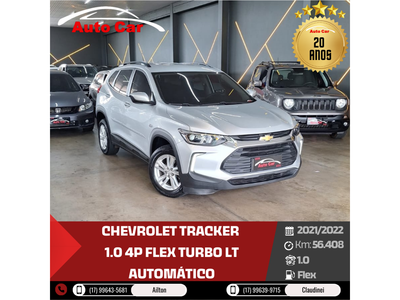 Tracker 1.0 4P FLEX TURBO LT AUTOMÁTICO