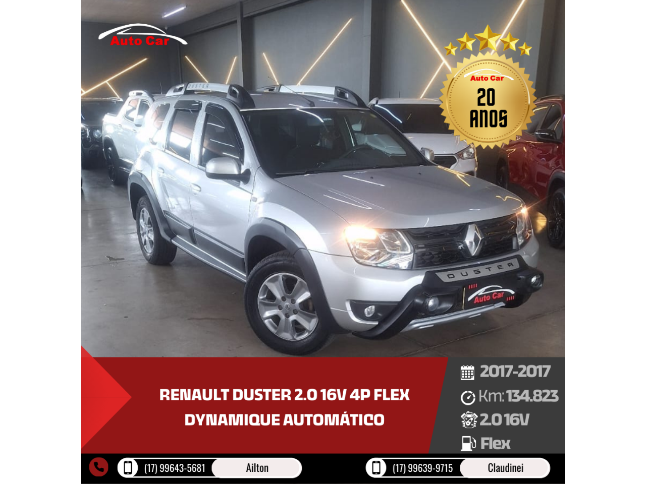 Duster 2.0 16V 4P FLEX DYNAMIQUE AUTOMÁTICO