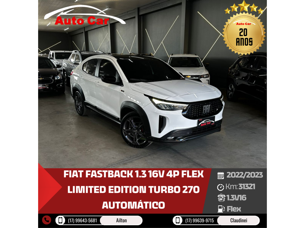 Fastback 1.3 16V 4P FLEX LIMITED EDITION TURBO 270 AUTOMÁTICO
