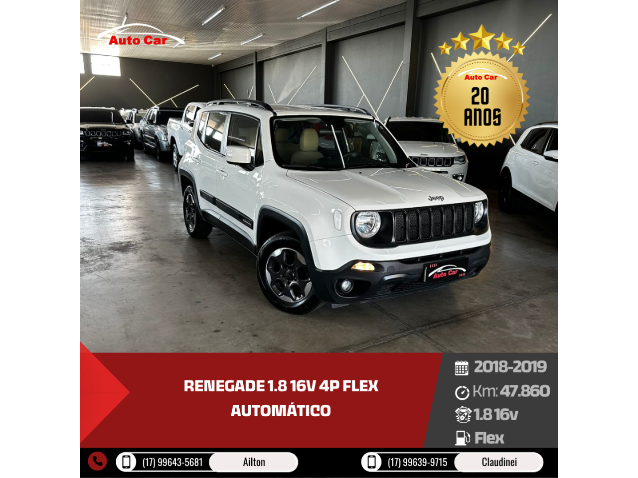 Renegade 1.8 16V 4P FLEX AUTOMÁTICO