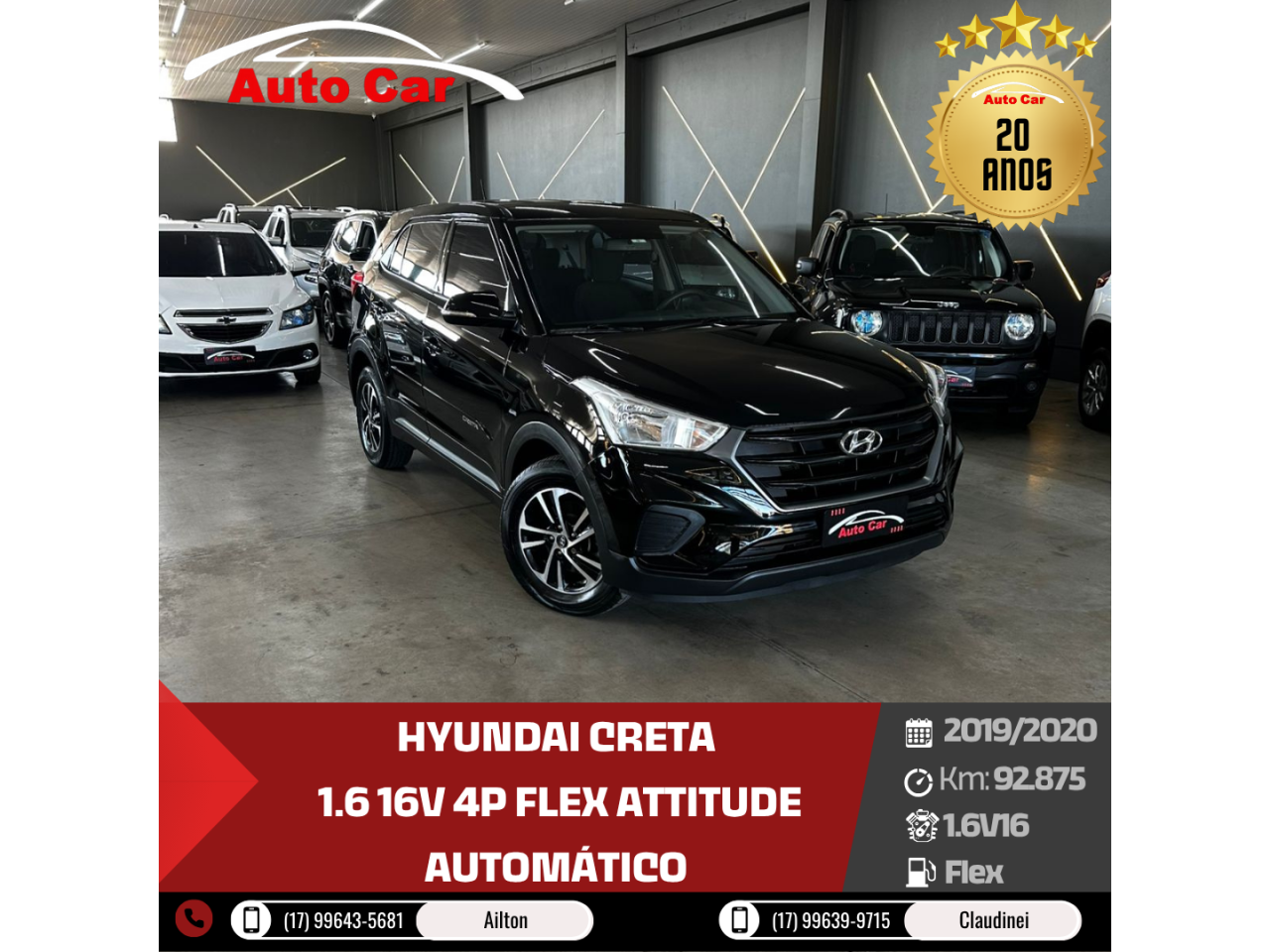 Creta 1.6 16V 4P FLEX ATTITUDE AUTOMÁTICO
