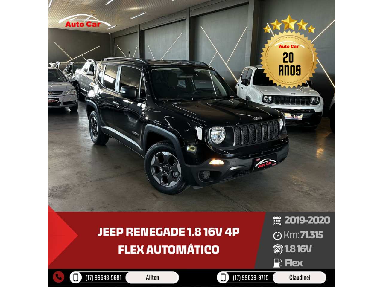 Renegade 1.8 16V 4P FLEX AUTOMÁTICO