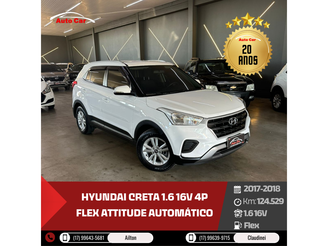 Creta 1.6 16V 4P FLEX ATTITUDE AUTOMÁTICO