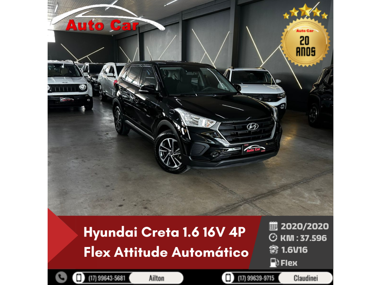 Creta 1.6 16V 4P FLEX ATTITUDE AUTOMÁTICO