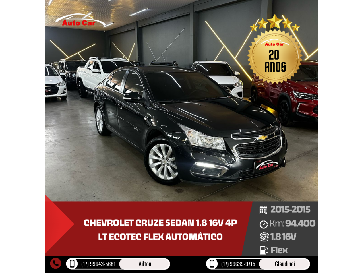 Cruze Sedan 1.8 16V 4P LT ECOTEC FLEX AUTOMÁTICO