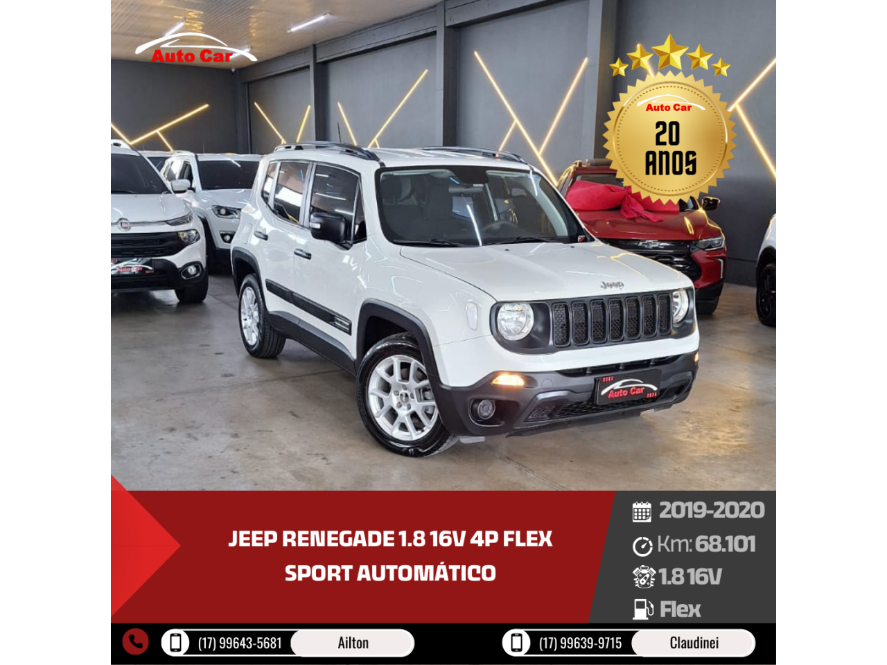 Renegade 1.8 16V 4P FLEX SPORT AUTOMÁTICO