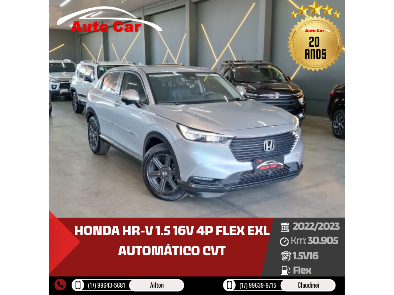 HR-V 1.5 16V 4P FLEX EXL AUTOMÁTICO CVT