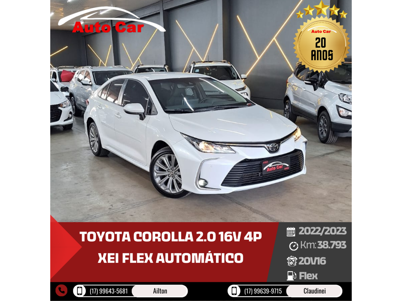 Corolla 2.0 16V 4P XEI FLEX AUTOMÁTICO