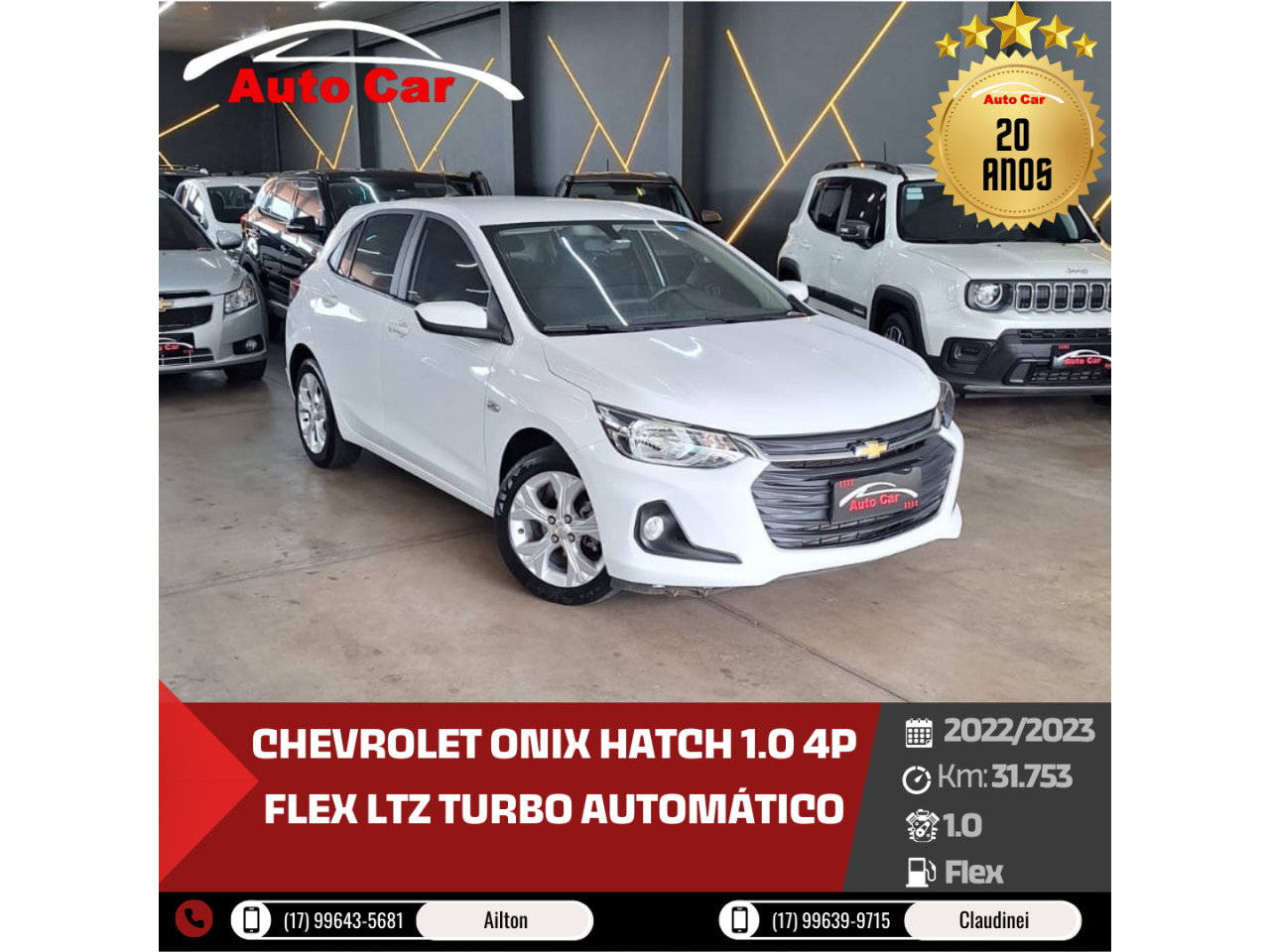 Onix Hatch 1.0 4P FLEX LTZ TURBO AUTOMÁTICO