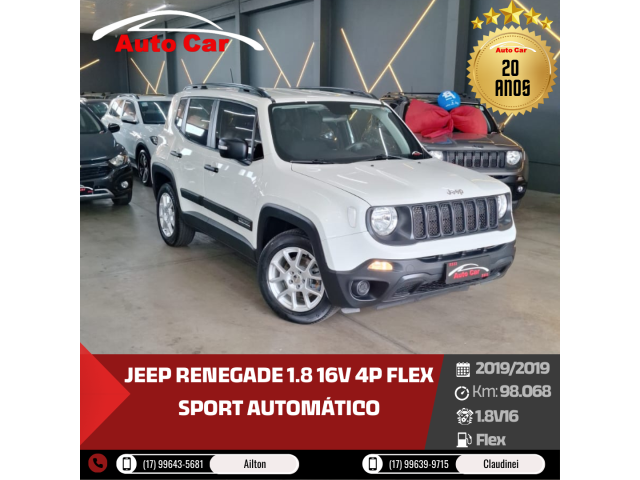 Renegade 1.8 16V 4P FLEX SPORT AUTOMÁTICO