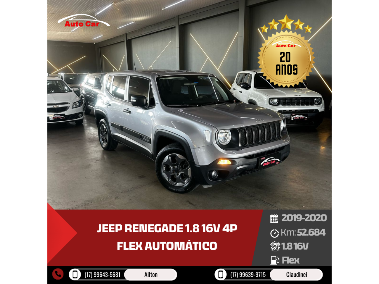 Renegade 1.8 16V 4P FLEX AUTOMÁTICO