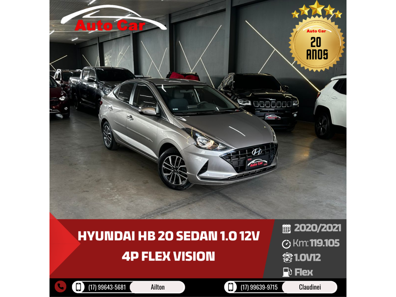 HB 20 Sedan 1.0 12V 4P FLEX VISION