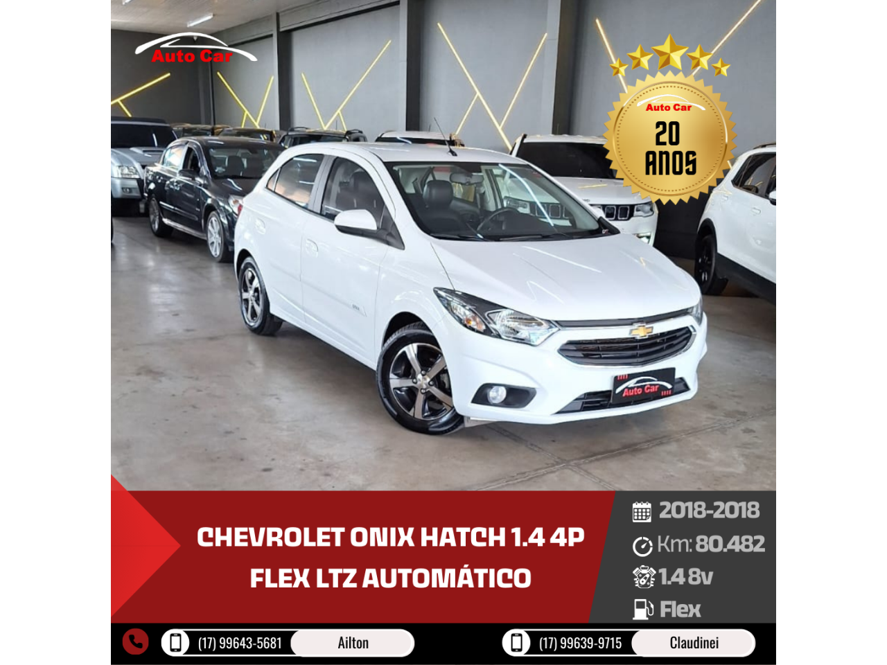 Onix Hatch 1.4 4P FLEX LTZ AUTOMÁTICO