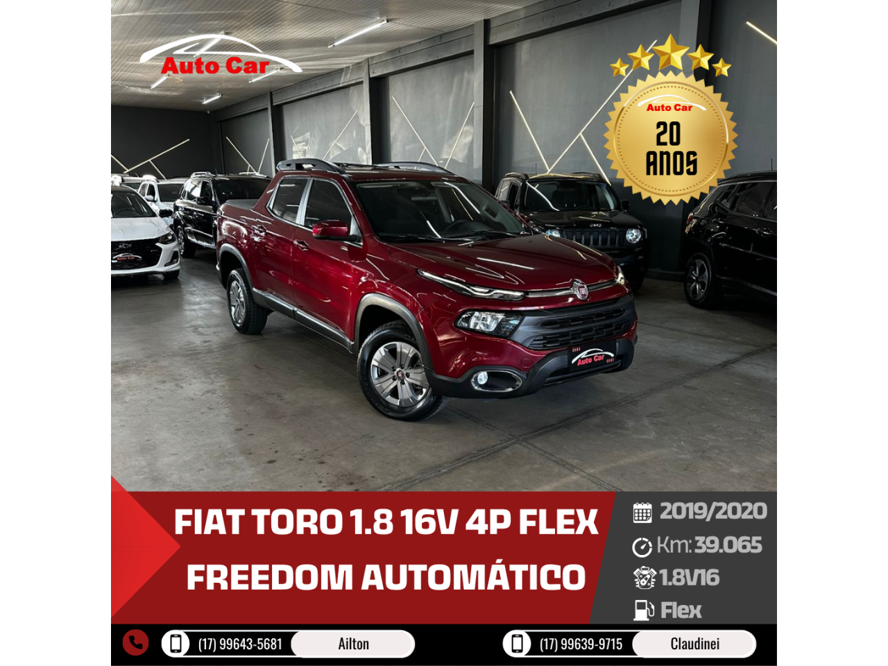 Toro 1.8 16V 4P FLEX FREEDOM AUTOMÁTICO
