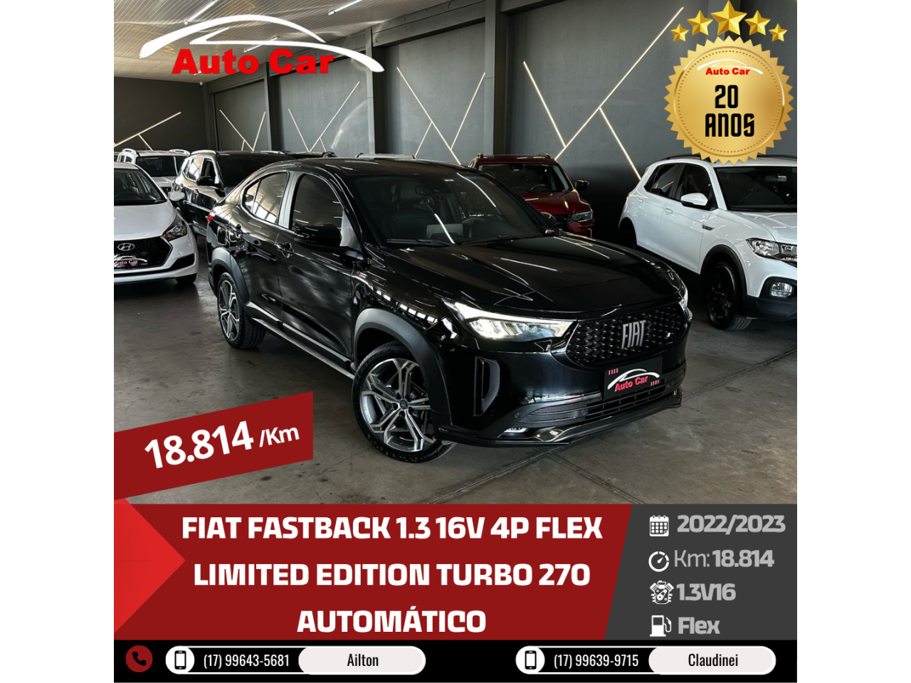 Fastback 1.3 16V 4P FLEX LIMITED EDITION TURBO 270 AUTOMÁTICO