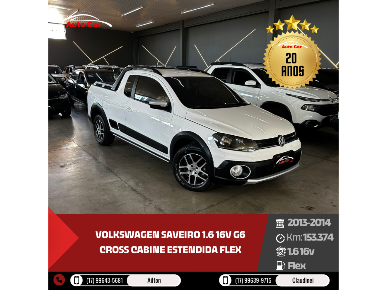 Saveiro 1.6 16V G6 CROSS CABINE ESTENDIDA FLEX