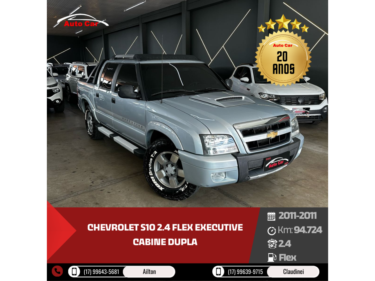 S10 2.4 FLEX EXECUTIVE CABINE DUPLA