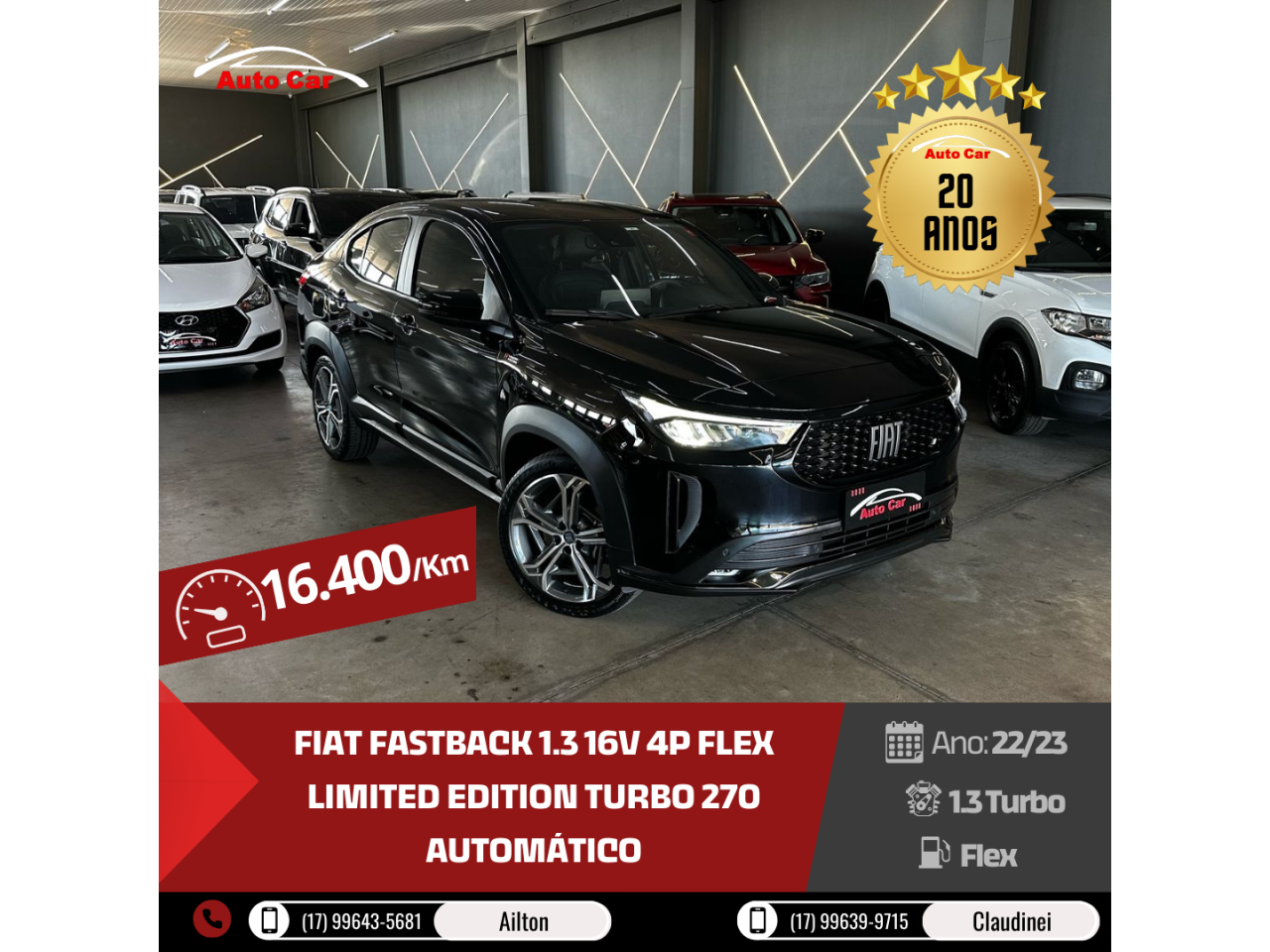 Fastback 1.3 16V 4P FLEX LIMITED EDITION TURBO 270 AUTOMÁTICO