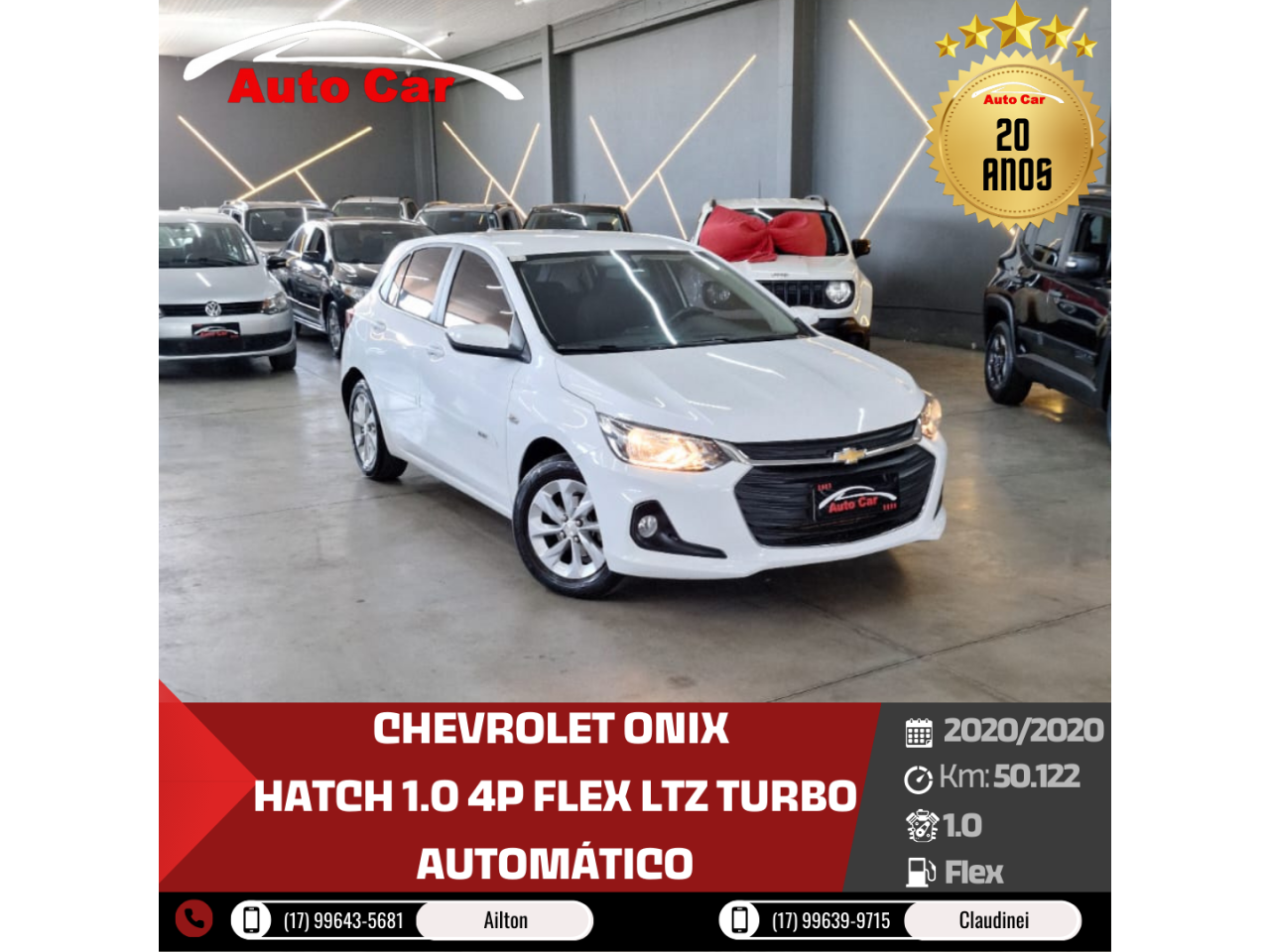 Onix Hatch 1.0 4P FLEX LTZ TURBO AUTOMÁTICO