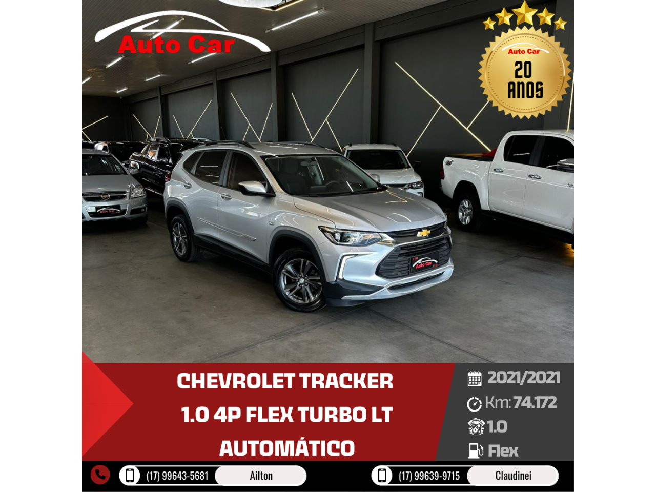 Tracker 1.0 4P FLEX TURBO LT AUTOMÁTICO