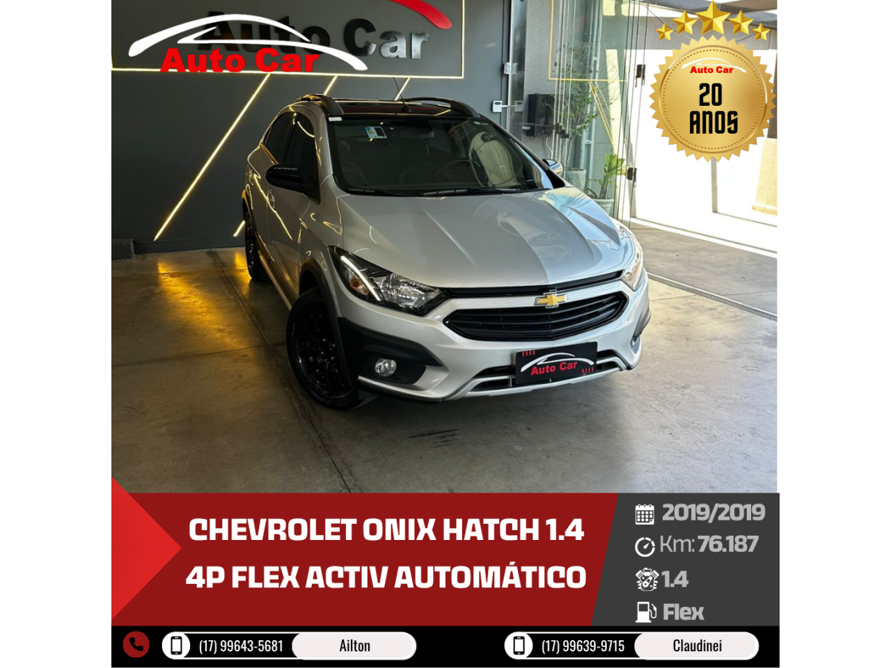 Onix Hatch 1.4 4P FLEX ACTIV AUTOMÁTICO