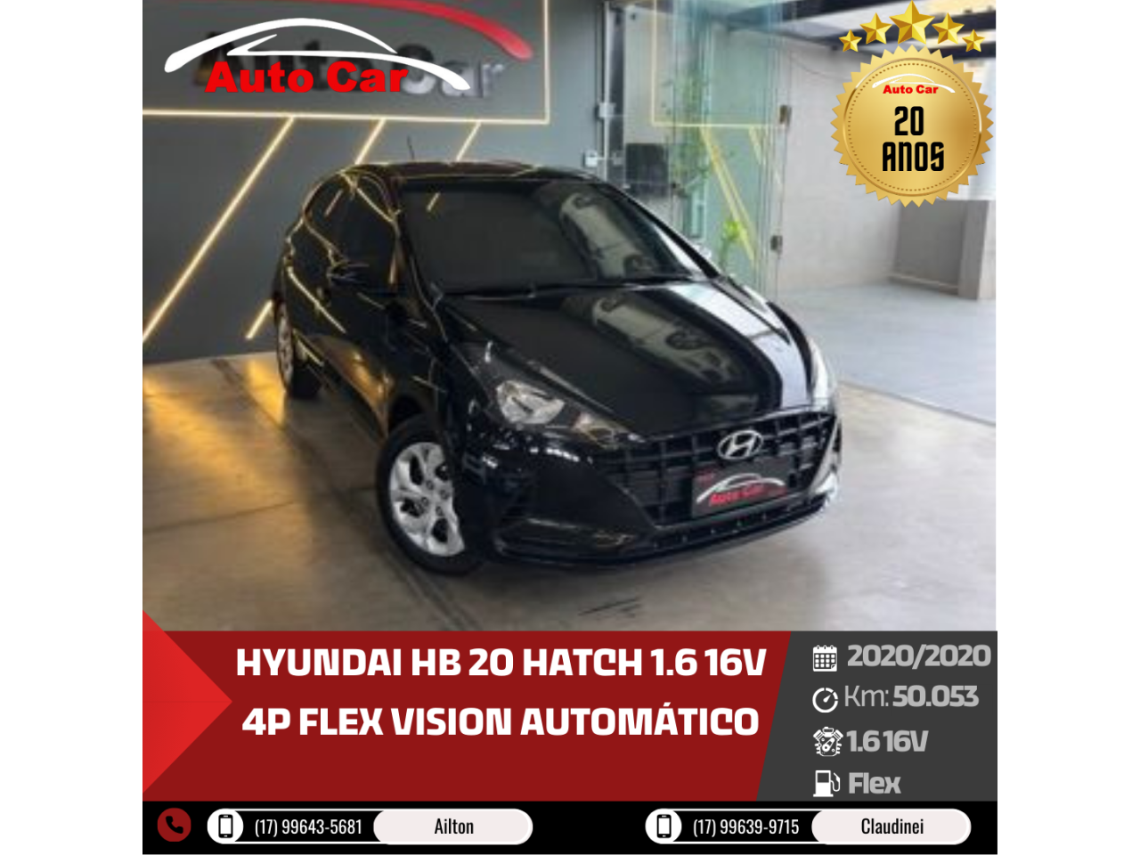 HB 20 Hatch 1.6 16V 4P FLEX VISION AUTOMÁTICO