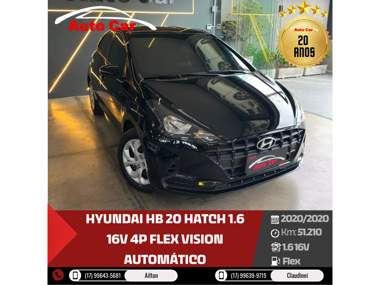 HB 20 Hatch 1.6 16V 4P FLEX VISION AUTOMÁTICO
