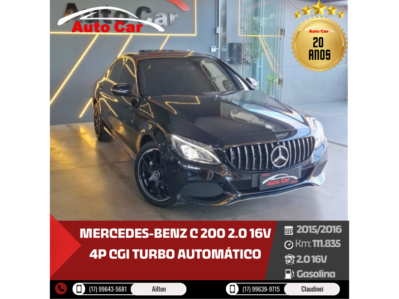 C 200 2.0 16V 4P CGI TURBO AUTOMÁTICO