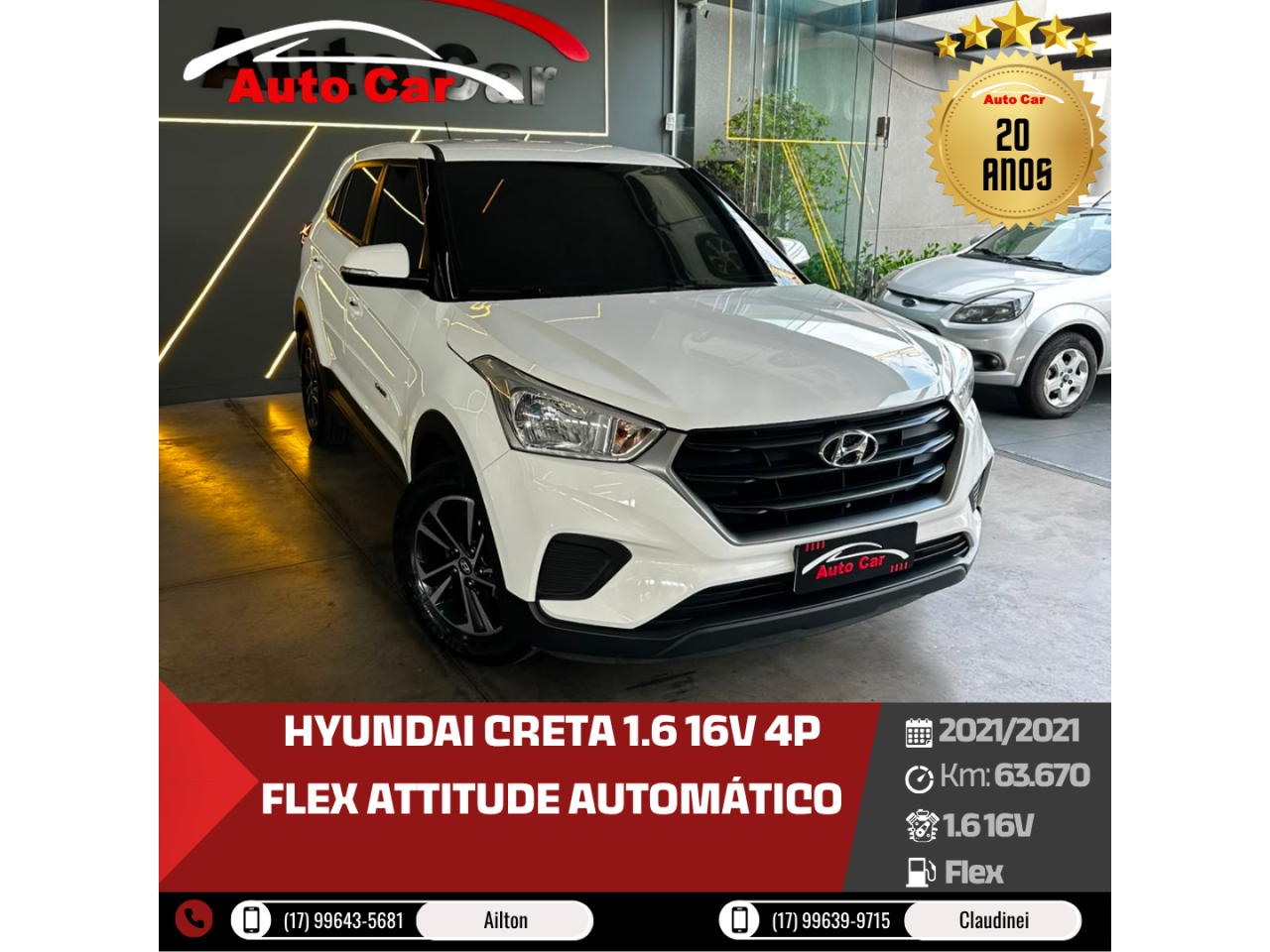 Creta 1.6 16V 4P FLEX ATTITUDE AUTOMÁTICO