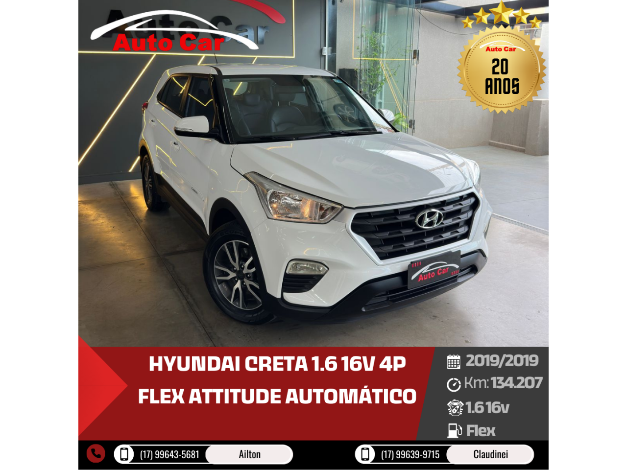 Creta 1.6 16V 4P FLEX ATTITUDE AUTOMÁTICO
