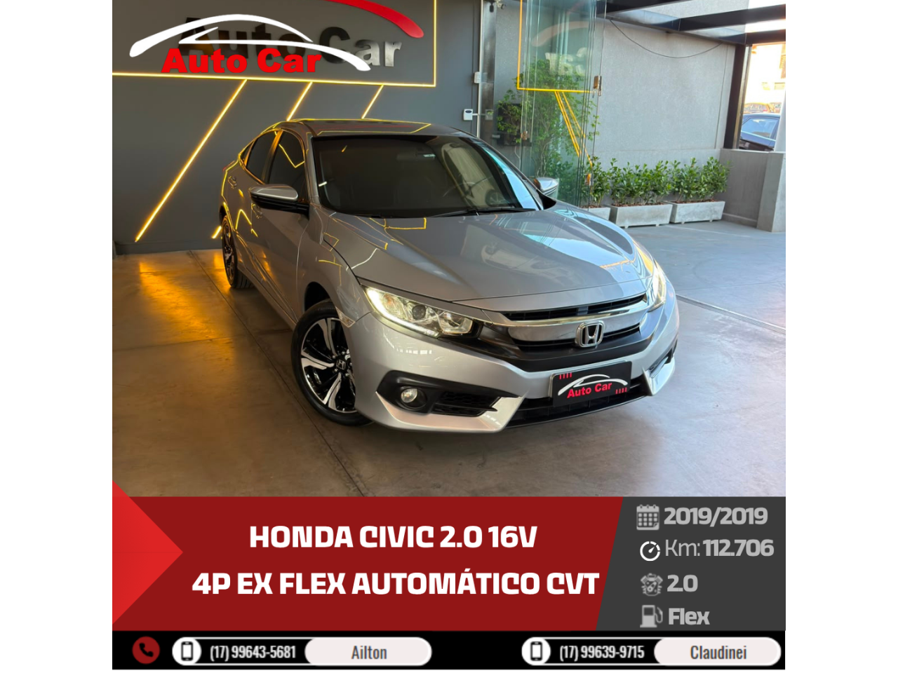 Civic 2.0 16V 4P EX FLEX  AUTOMÁTICO CVT
