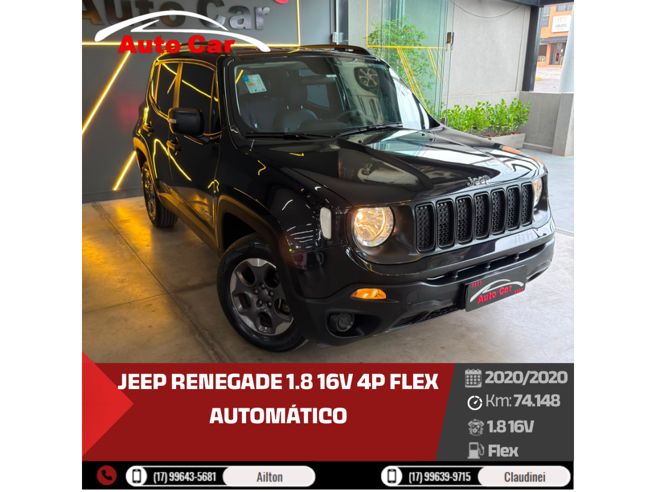 Renegade 1.8 16V 4P FLEX AUTOMÁTICO