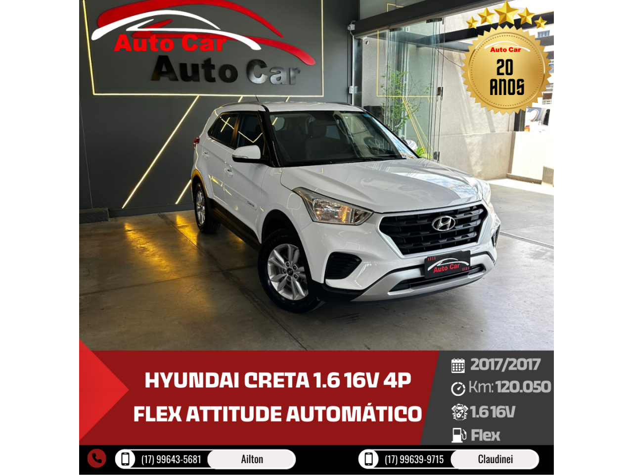 Creta 1.6 16V 4P FLEX ATTITUDE AUTOMÁTICO