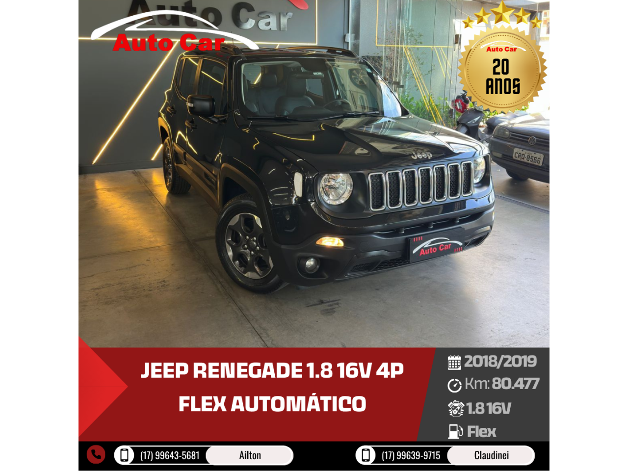 Renegade 1.8 16V 4P FLEX AUTOMÁTICO
