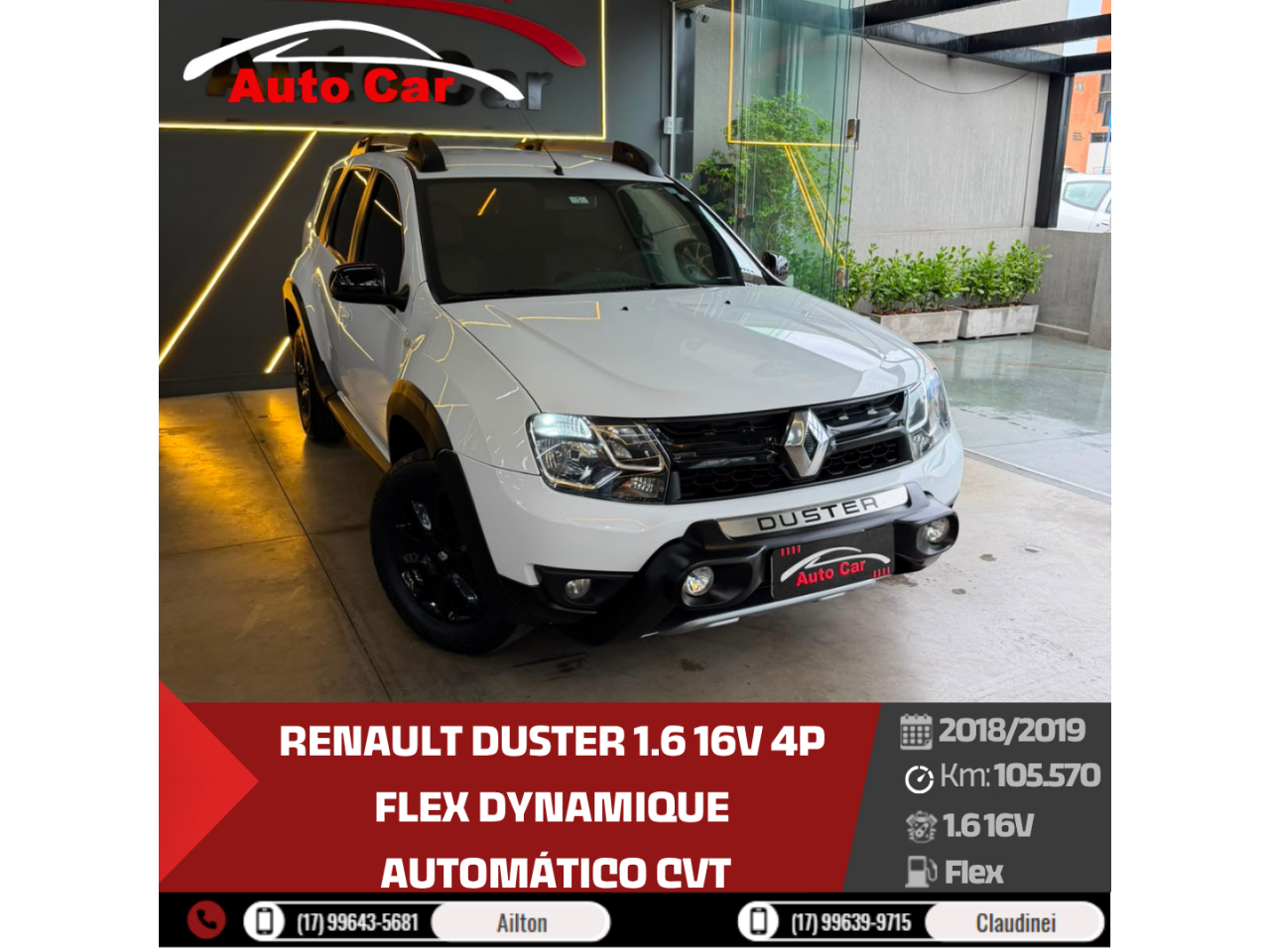 Duster 1.6 16V 4P FLEX DYNAMIQUE AUTOMÁTICO CVT