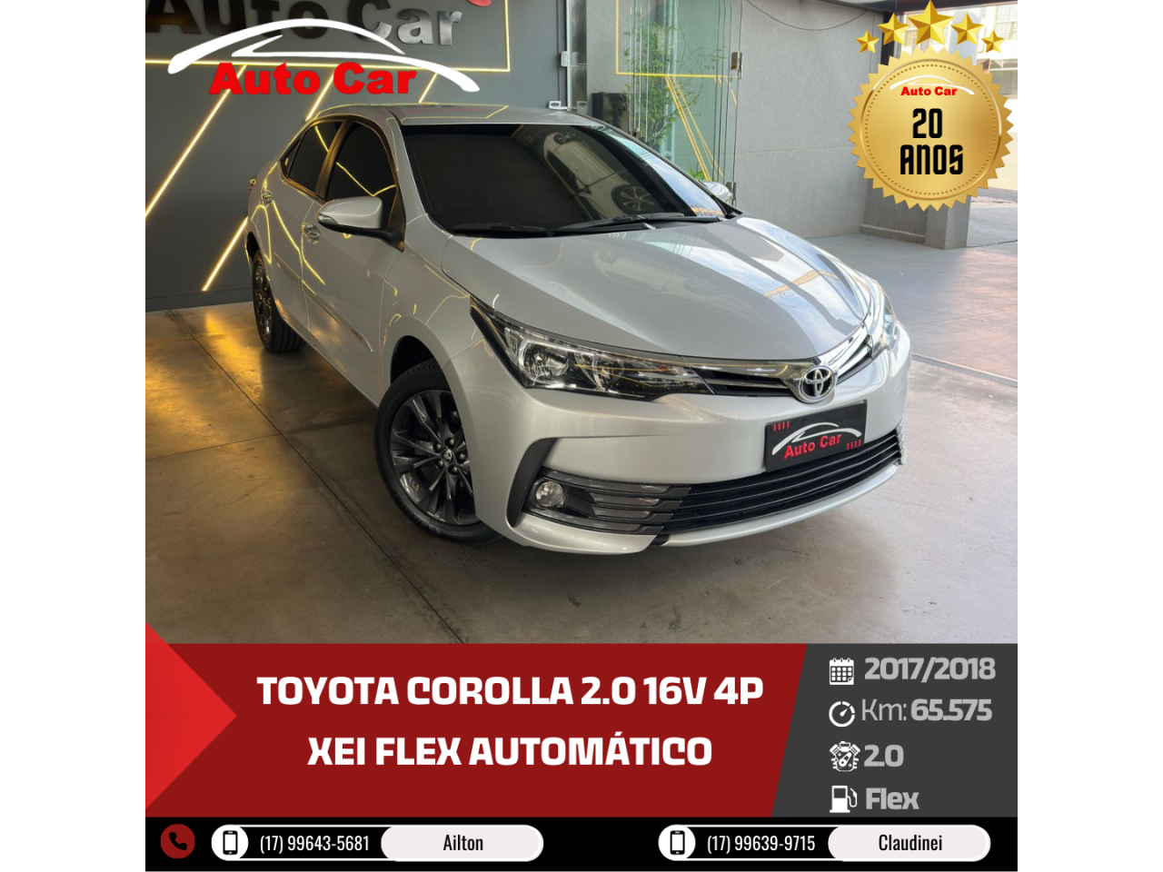 Corolla 2.0 16V 4P XEI FLEX AUTOMÁTICO