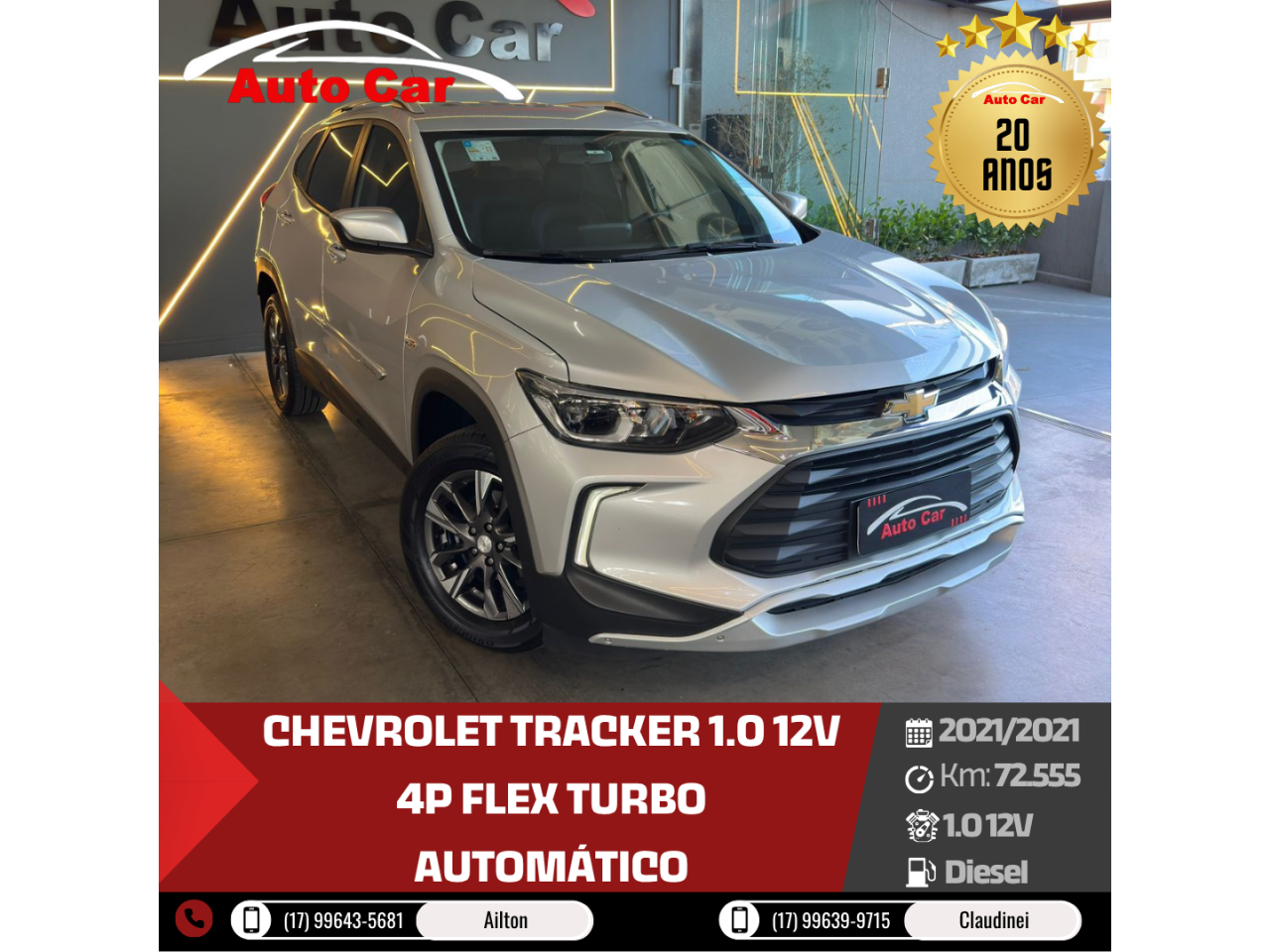 Tracker 1.0 12V 4P FLEX TURBO AUTOMÁTICO