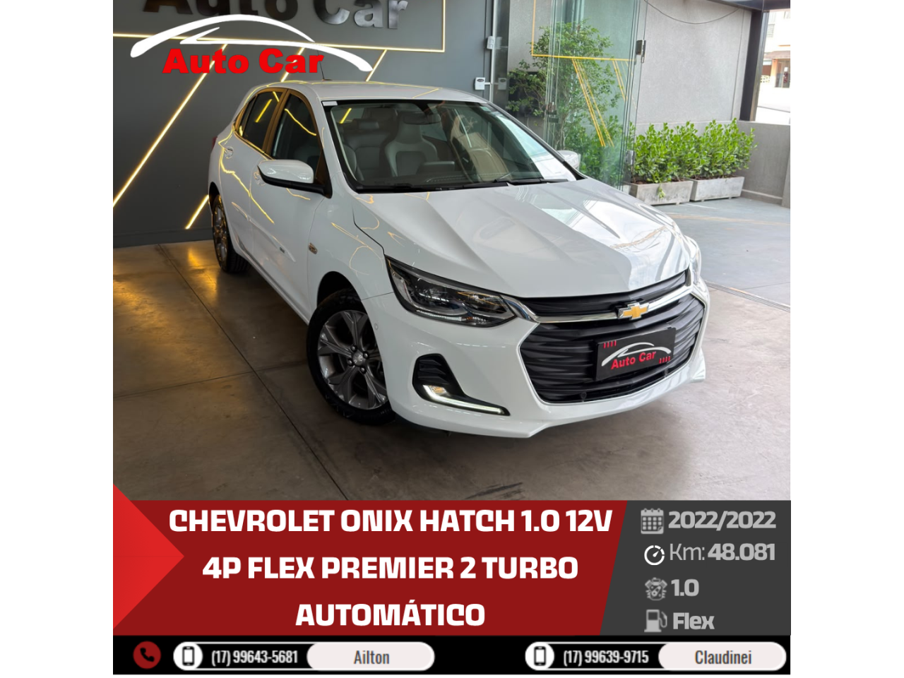 Onix Hatch 1.0 12V 4P FLEX PREMIER 2 TURBO AUTOMÁTICO