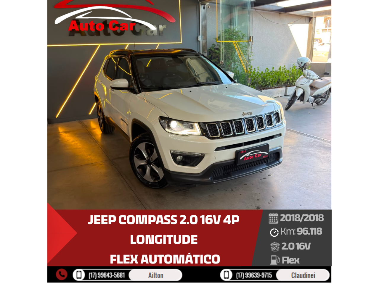 Compass 2.0 16V 4P LONGITUDE FLEX AUTOMÁTICO