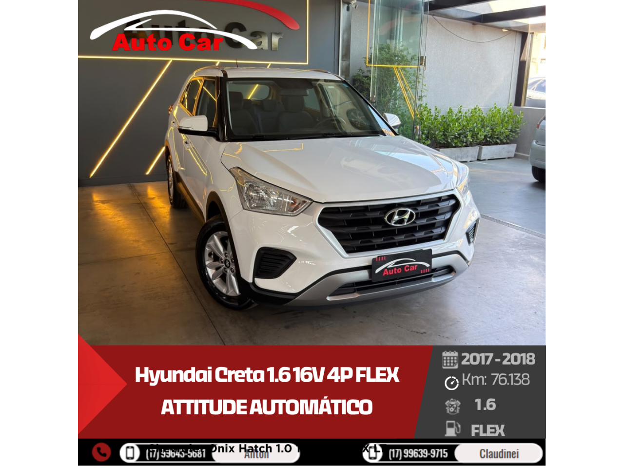 Creta 1.6 16V 4P FLEX ATTITUDE AUTOMÁTICO