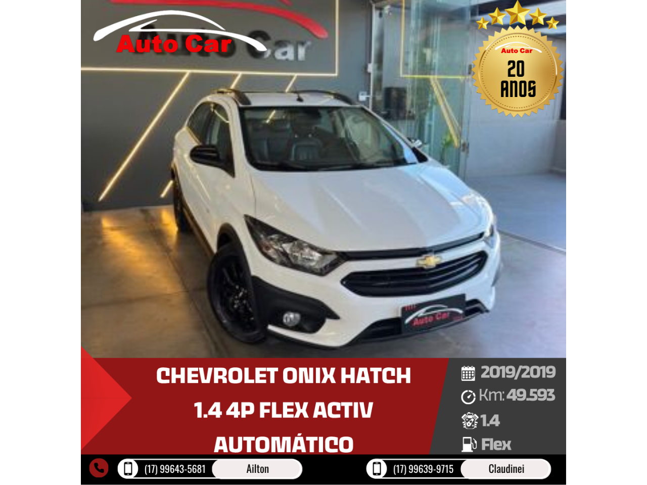 Onix Hatch 1.4 4P FLEX ACTIV AUTOMÁTICO