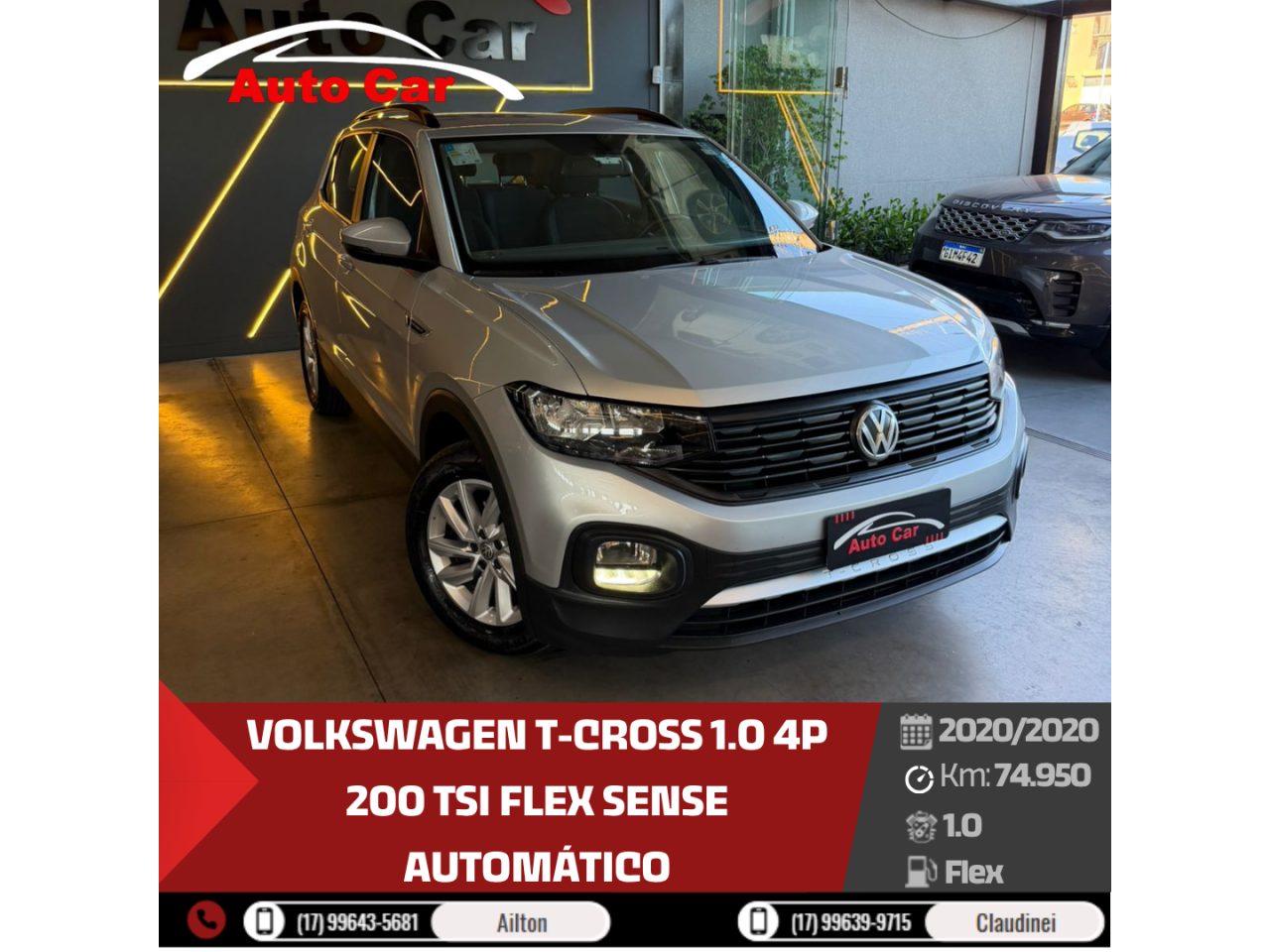 T-Cross 1.0 4P 200 TSI FLEX SENSE AUTOMÁTICO