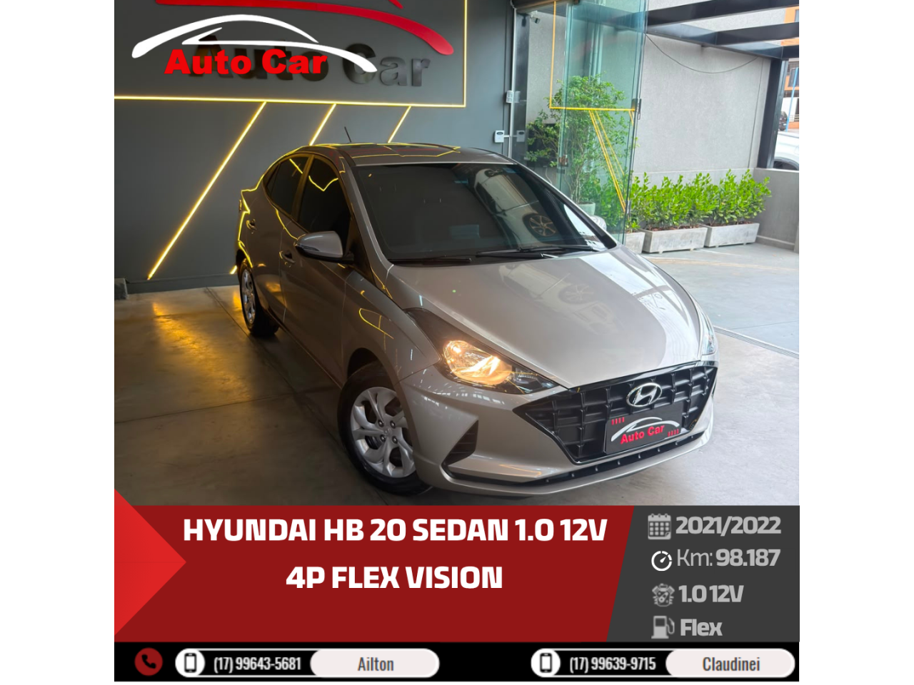 HB 20 Sedan 1.0 12V 4P FLEX VISION