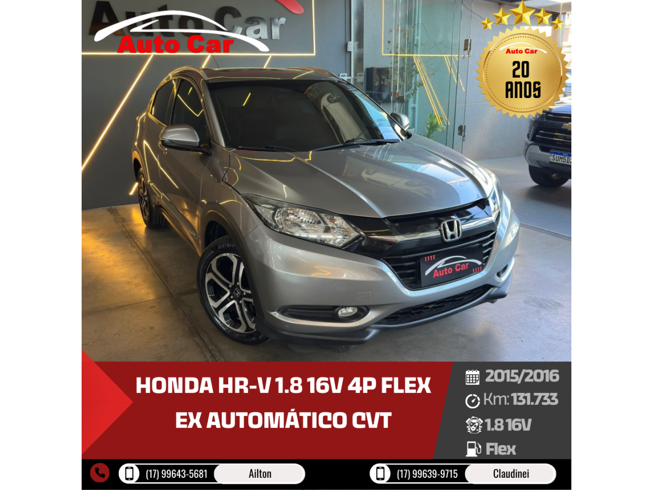 HR-V 1.8 16V 4P EX FLEX AUTOMÁTICO CVT