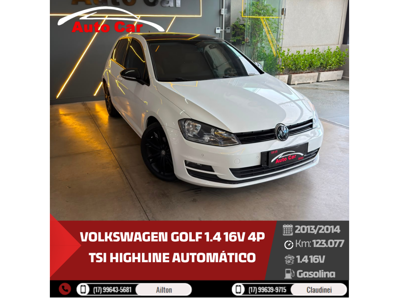 Golf 1.4 16V 4P TSI HIGHLINE AUTOMÁTICO